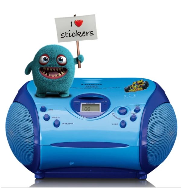 LENCO SCD-24BU kids - CD çalarlı taşınabilir stereo FM radyo - Mavi - Görsel 8