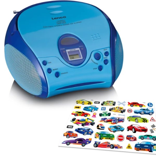 LENCO SCD-24BU kids - CD çalarlı taşınabilir stereo FM radyo - Mavi