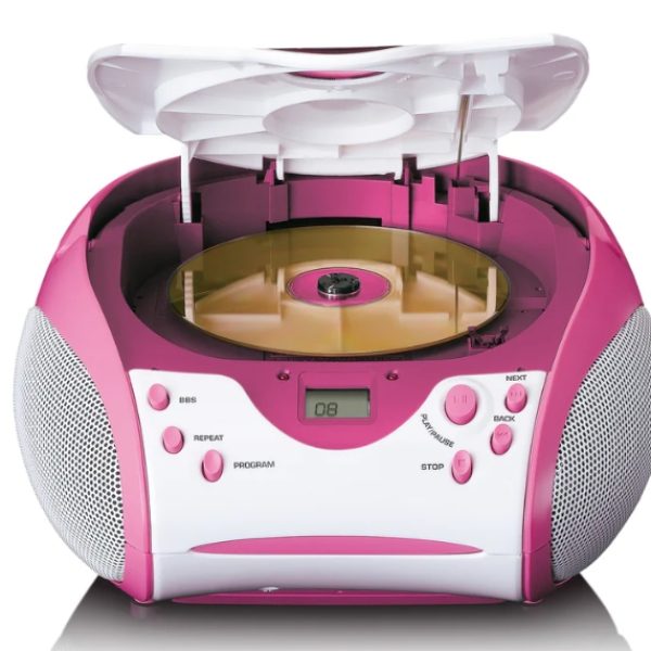 LENCO SCD-24PK kids - CD çalarlı taşınabilir stereo FM radyo - Pembe