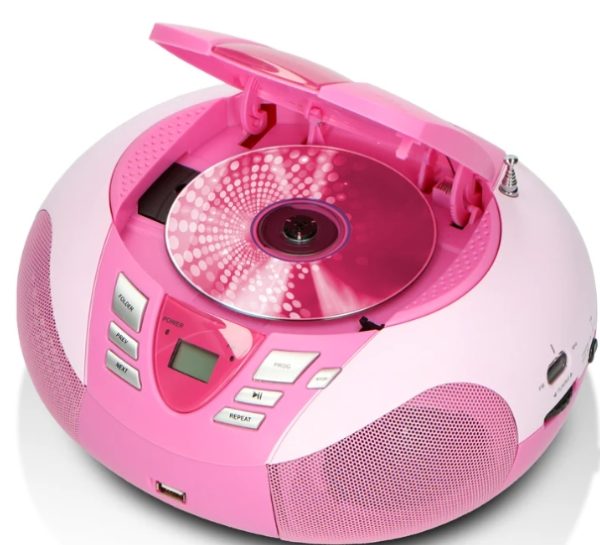 LENCO SCD-37 USB Pembe - Taşınabilir FM Radyo CD ve USB çalar - Pembe - Görsel 5