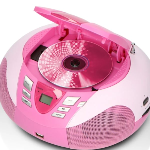 LENCO SCD-37 USB Pembe - Taşınabilir FM Radyo CD ve USB çalar - Pembe