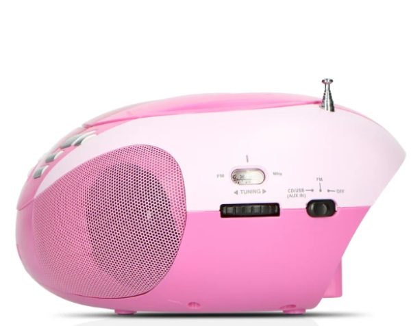 LENCO SCD-37 USB Pembe - Taşınabilir FM Radyo CD ve USB çalar - Pembe - Görsel 8