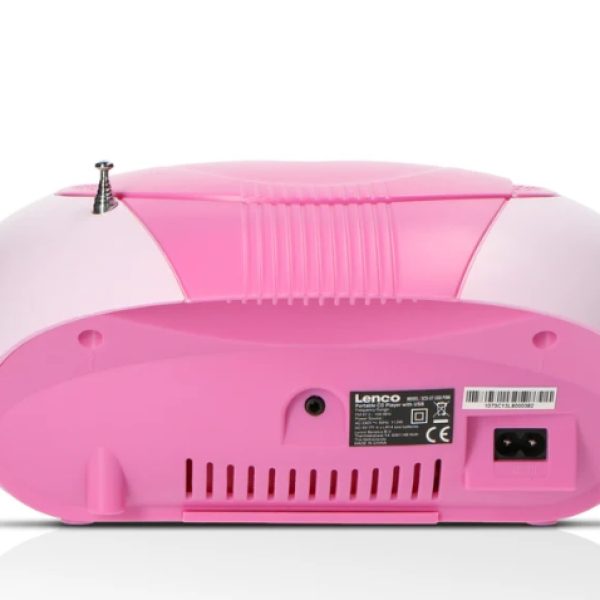 LENCO SCD-37 USB Pembe - Taşınabilir FM Radyo CD ve USB çalar - Pembe