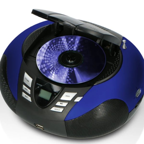LENCO SCD-37 USB Mavi - Taşınabilir FM Radyo CD'si ve USB oynatıcı - Mavi