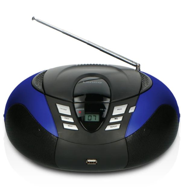 LENCO SCD-37 USB Mavi - Taşınabilir FM Radyo CD'si ve USB oynatıcı - Mavi - Görsel 6