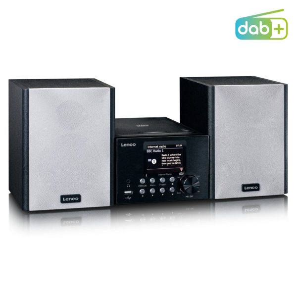 LENCO MC-250BK - Akıllı Radyo, CD/USB oynatıcı, internet, DAB+, Bluetooth® özellikli mikro set - Siyah