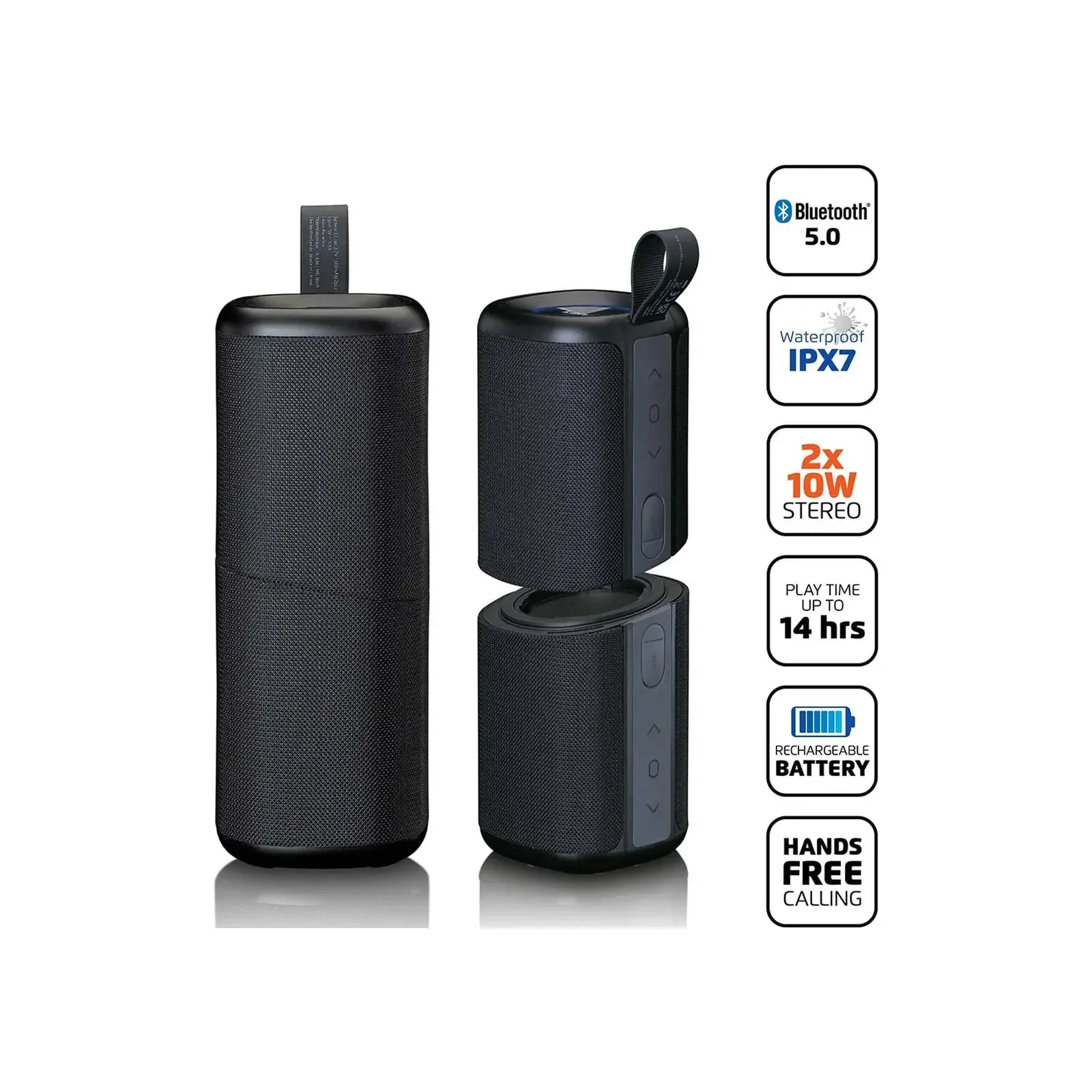 Lenco BTP-400 Bluetooth Hoparlör – Siyah - Görsel 2