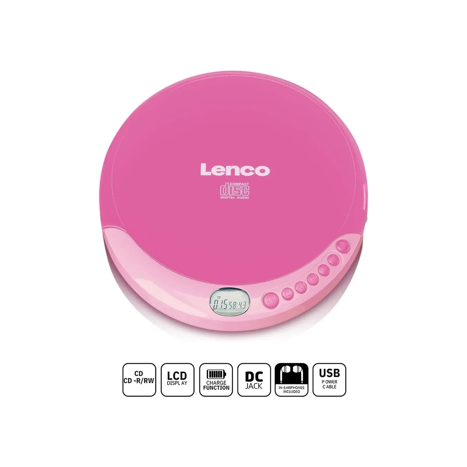 Lenco CD-011 CD Çalar – Pembe - Görsel 2