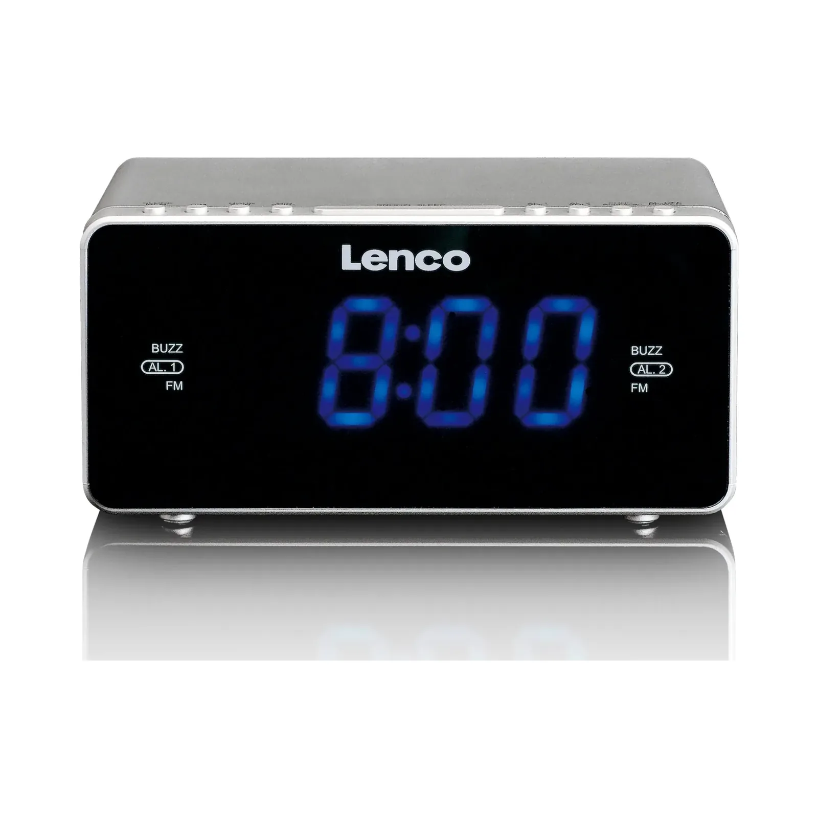 Lenco CR-520 Çalar Saat – Gümüş