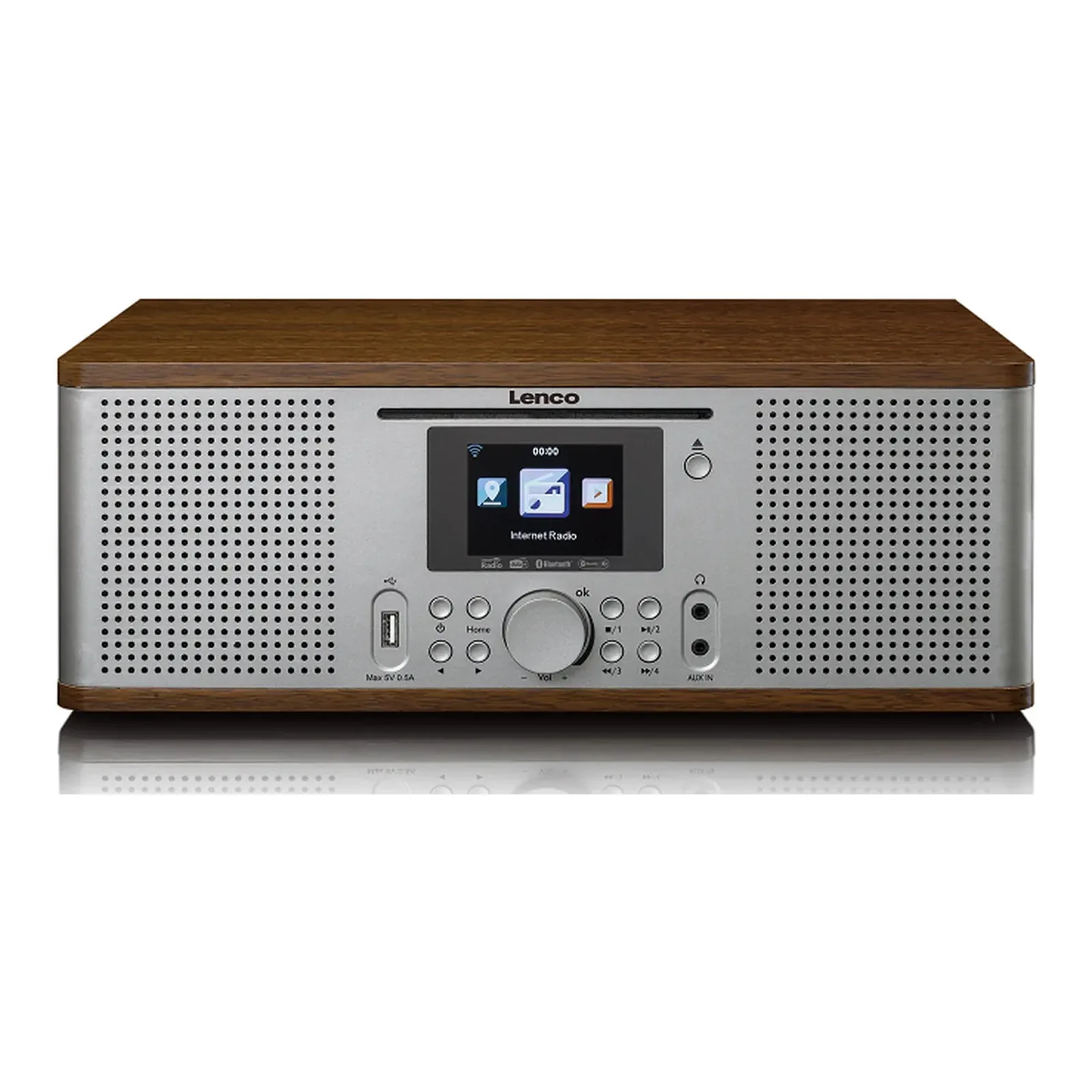 Lenco DIR-270 Radyo – Ceviz-Gümüş