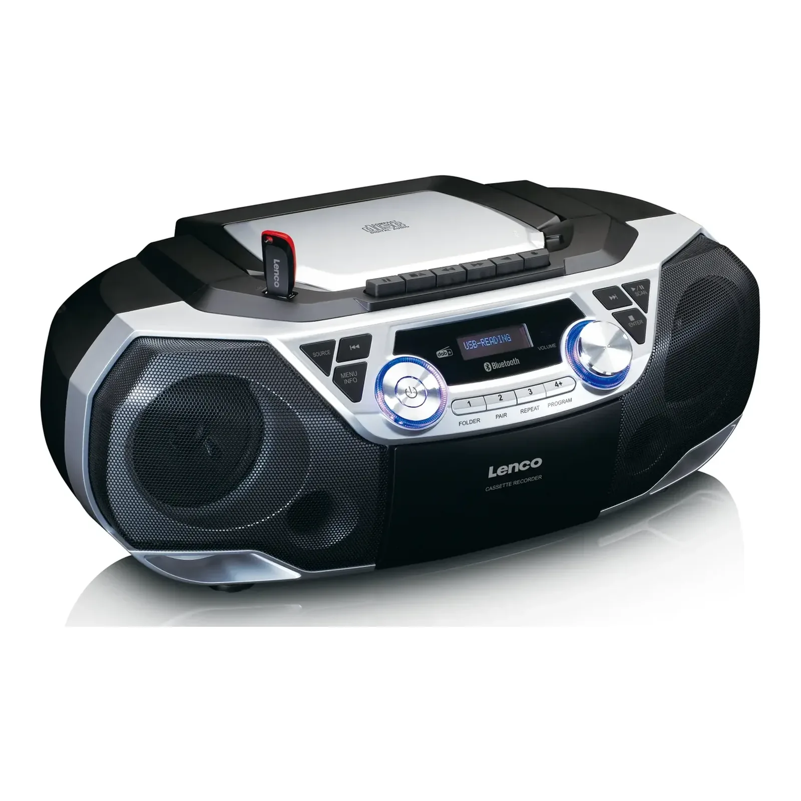 Lenco SCD-720 Bluetooth CD Çalar – Gümüş - Görsel 2