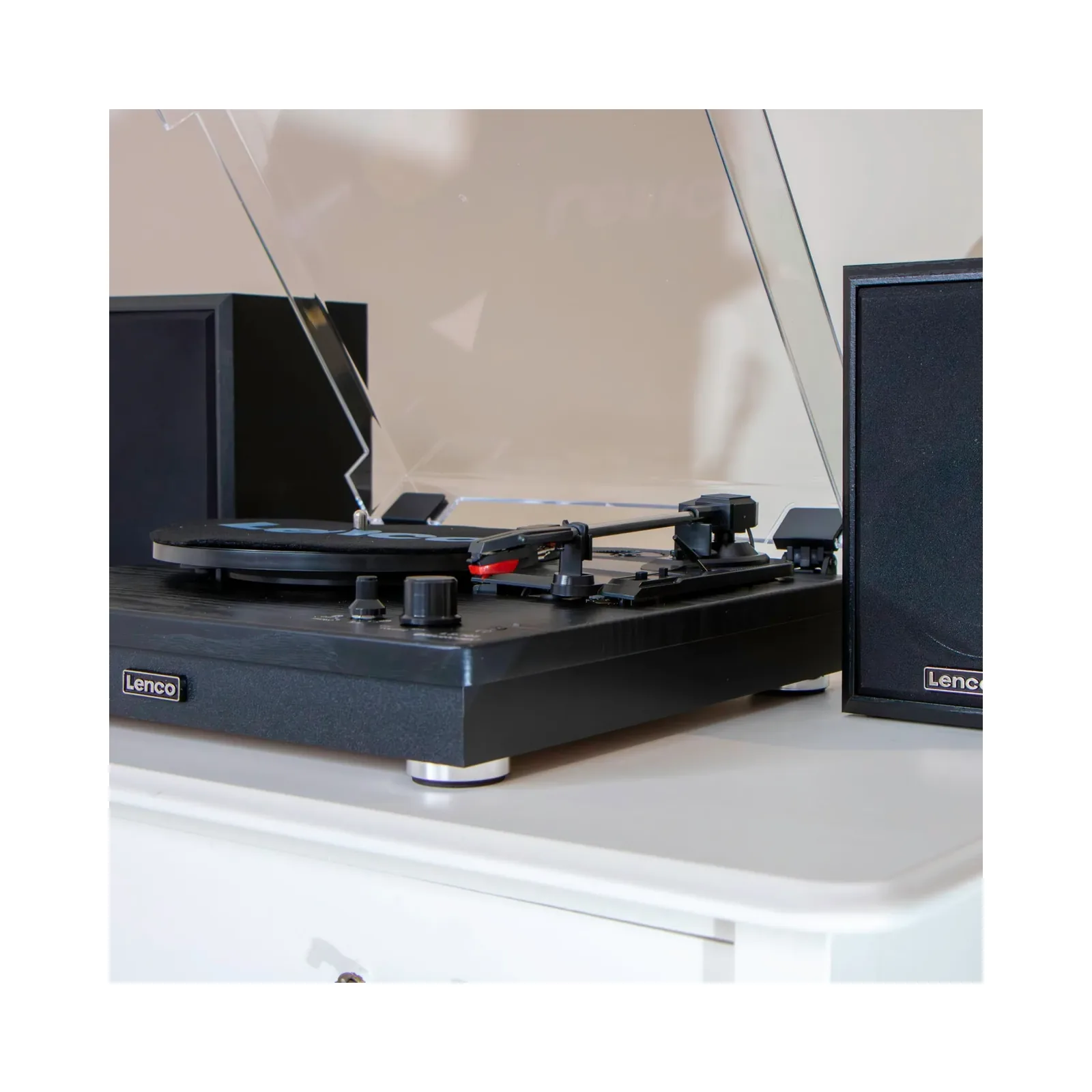 ENCO LS-100BK Bluetoothlu - 2 harici hoparlörlü pikap