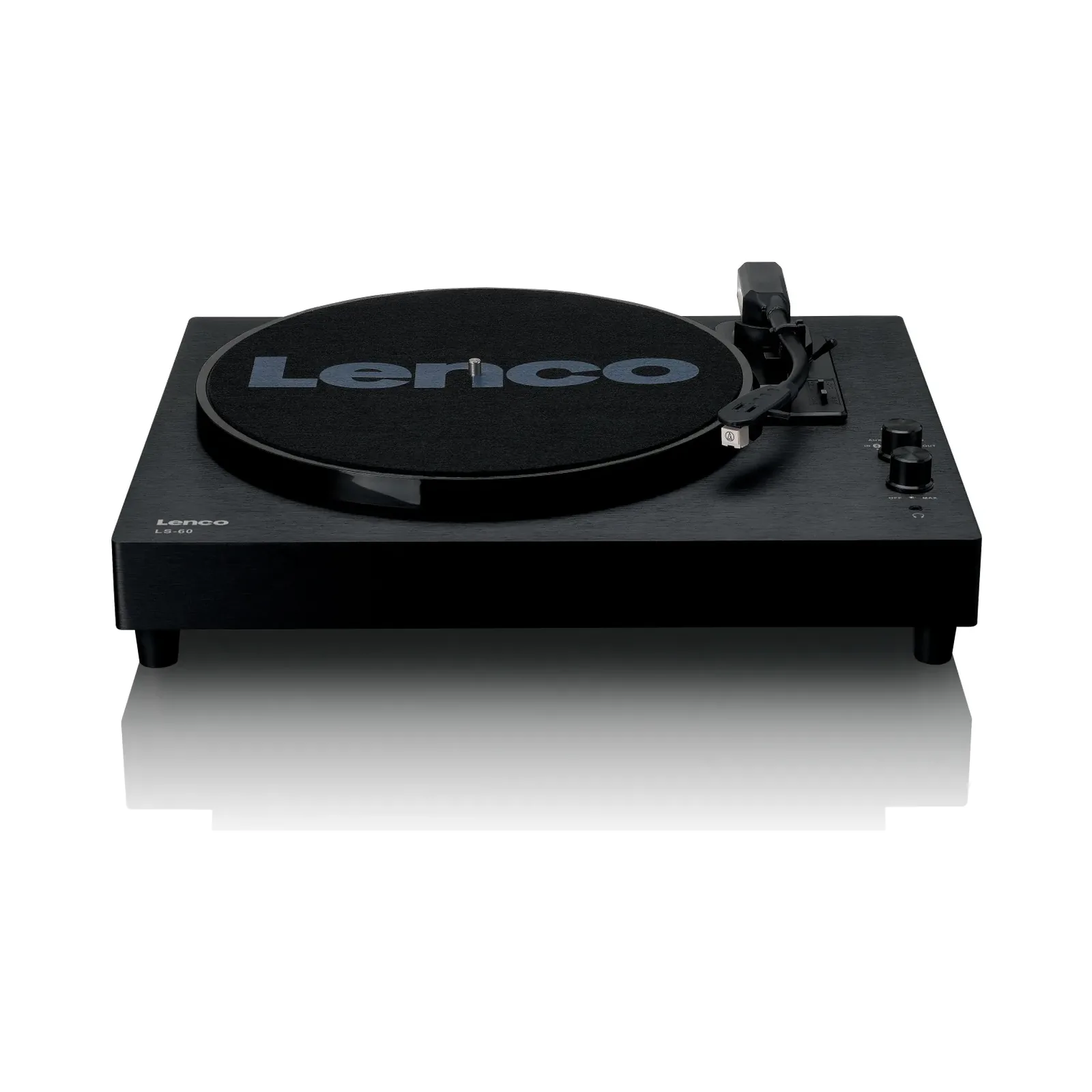 LENCO LS-60BK AHŞAP KASA USB BAĞLANTILI AT-3600 AUDIO TECHNICA İĞNE, PLASTİK KAPAKLI, BLUETOOTH IN/OUT