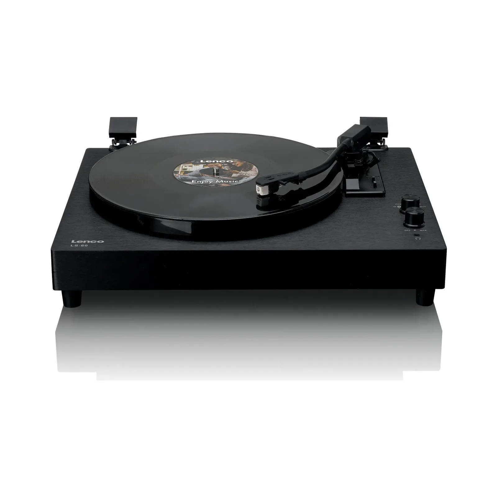 LENCO LS-60BK AHŞAP KASA USB BAĞLANTILI AT-3600 AUDIO TECHNICA İĞNE, PLASTİK KAPAKLI, BLUETOOTH IN/OUT