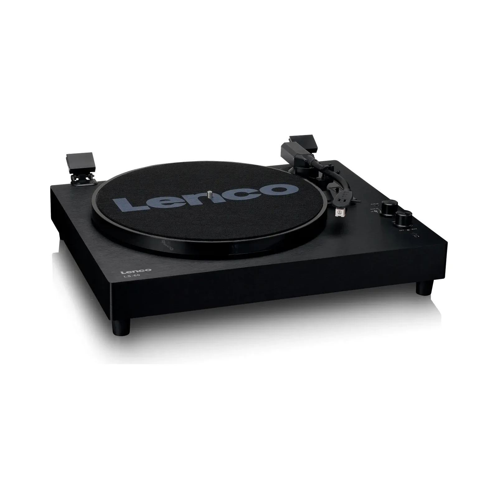 LENCO LS-60BK AHŞAP KASA USB BAĞLANTILI AT-3600 AUDIO TECHNICA İĞNE, PLASTİK KAPAKLI, BLUETOOTH IN/OUT