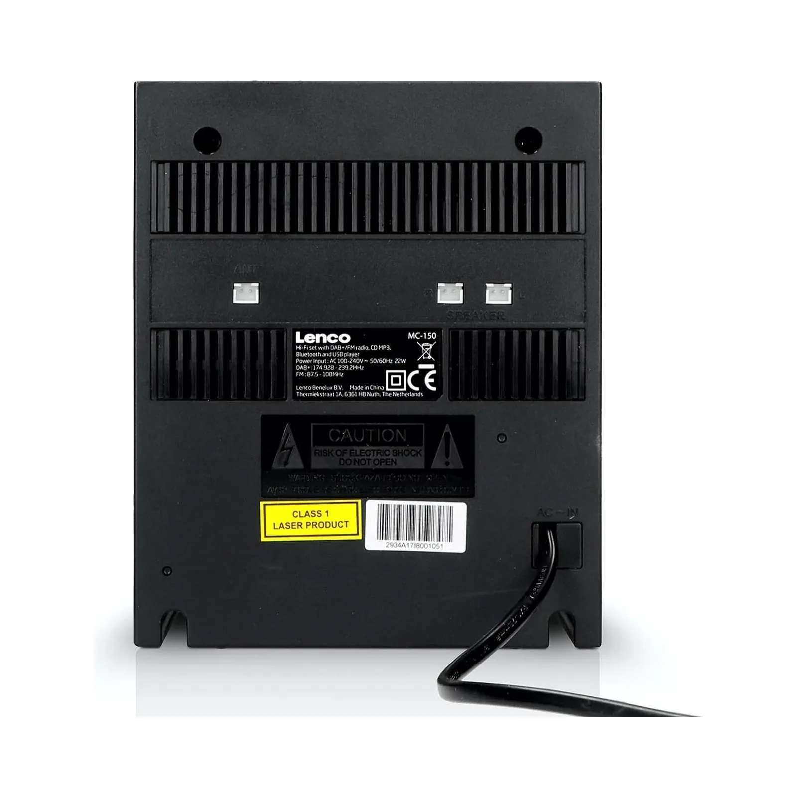LENCO MC-150 Stereo, DAB+ FM, CD, Bluetooth® ve USB oynatıcı özellikli