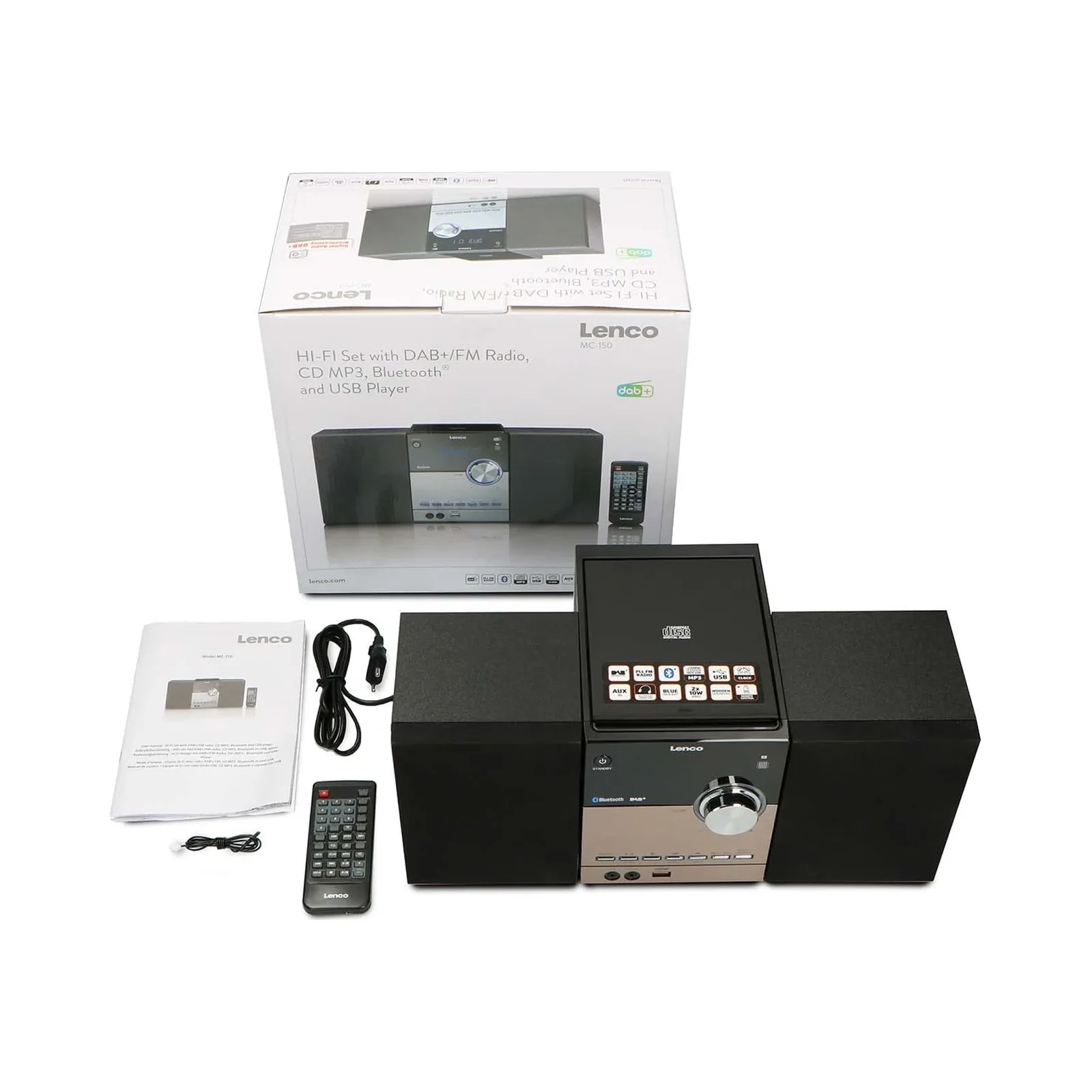 LENCO MC-150 Stereo, DAB+ FM, CD, Bluetooth® ve USB oynatıcı özellikli