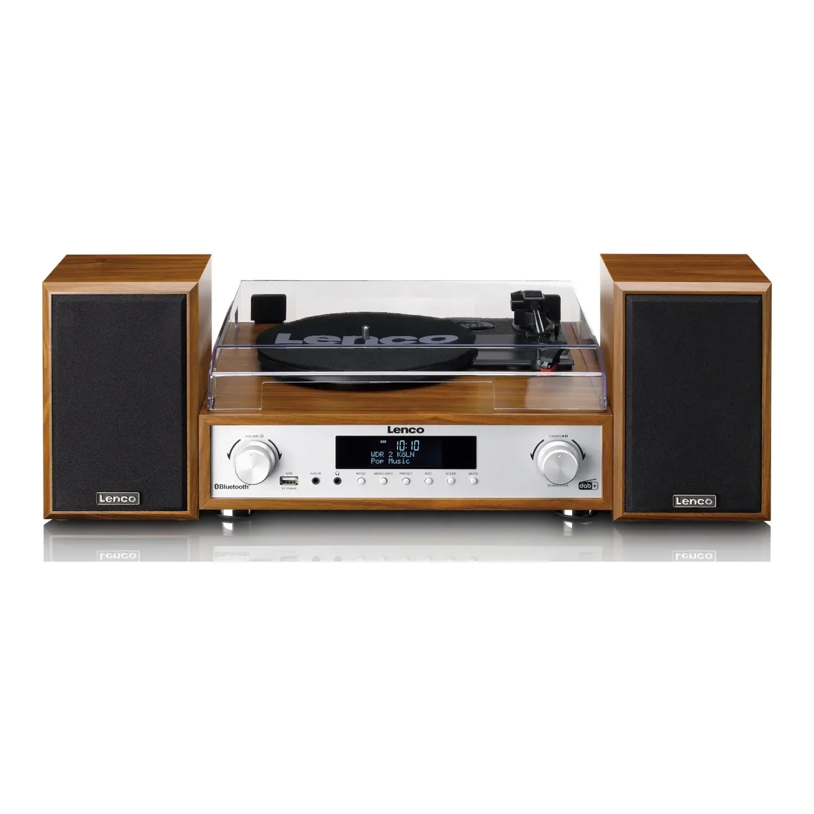 Lenco MC-160 HiFi Bluetooth Plak Çalar – Ahşap - Görsel 2