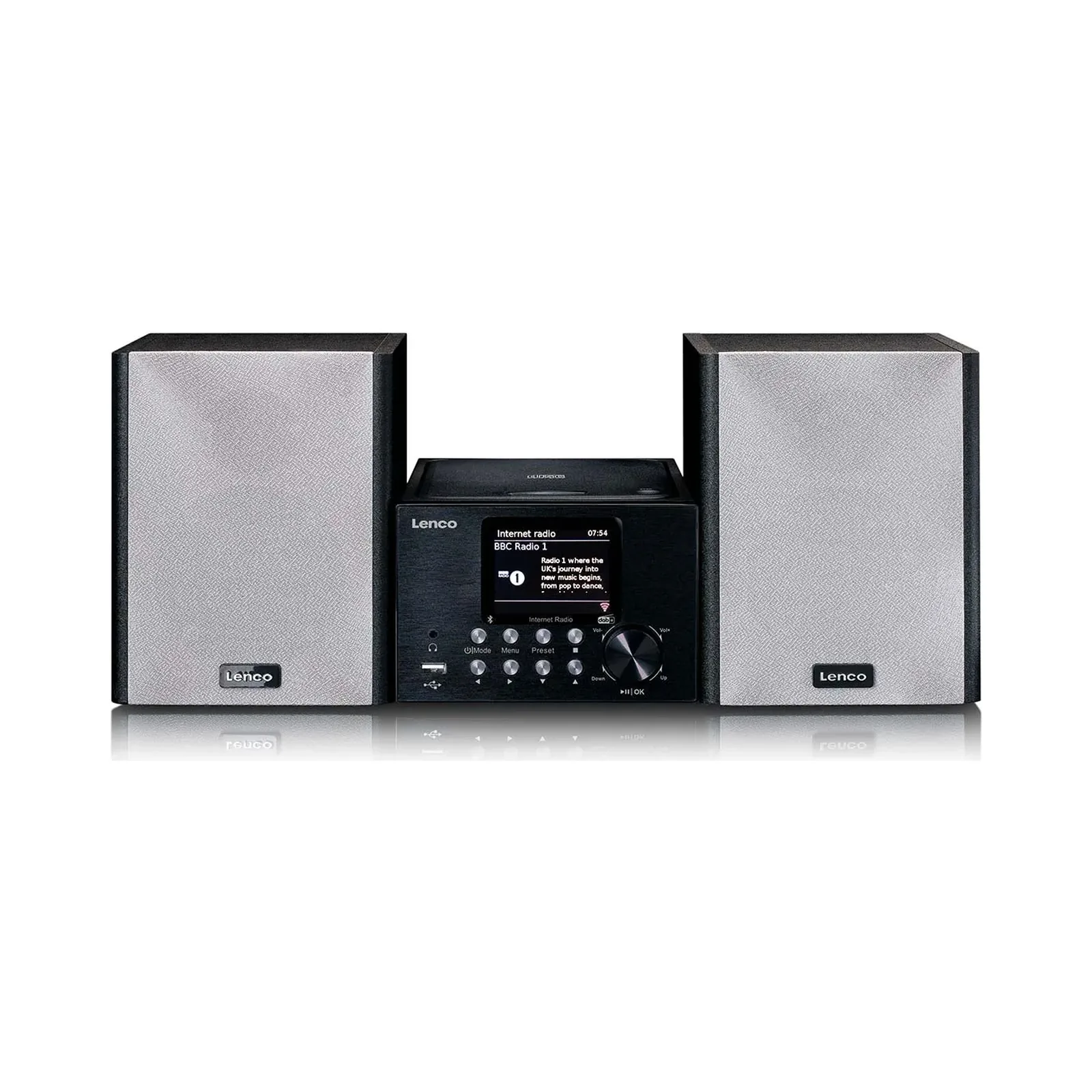 LENCO MC-250BK - Akıllı Radyo, CD/USB oynatıcı, internet, DAB+, Bluetooth® özellikli mikro set