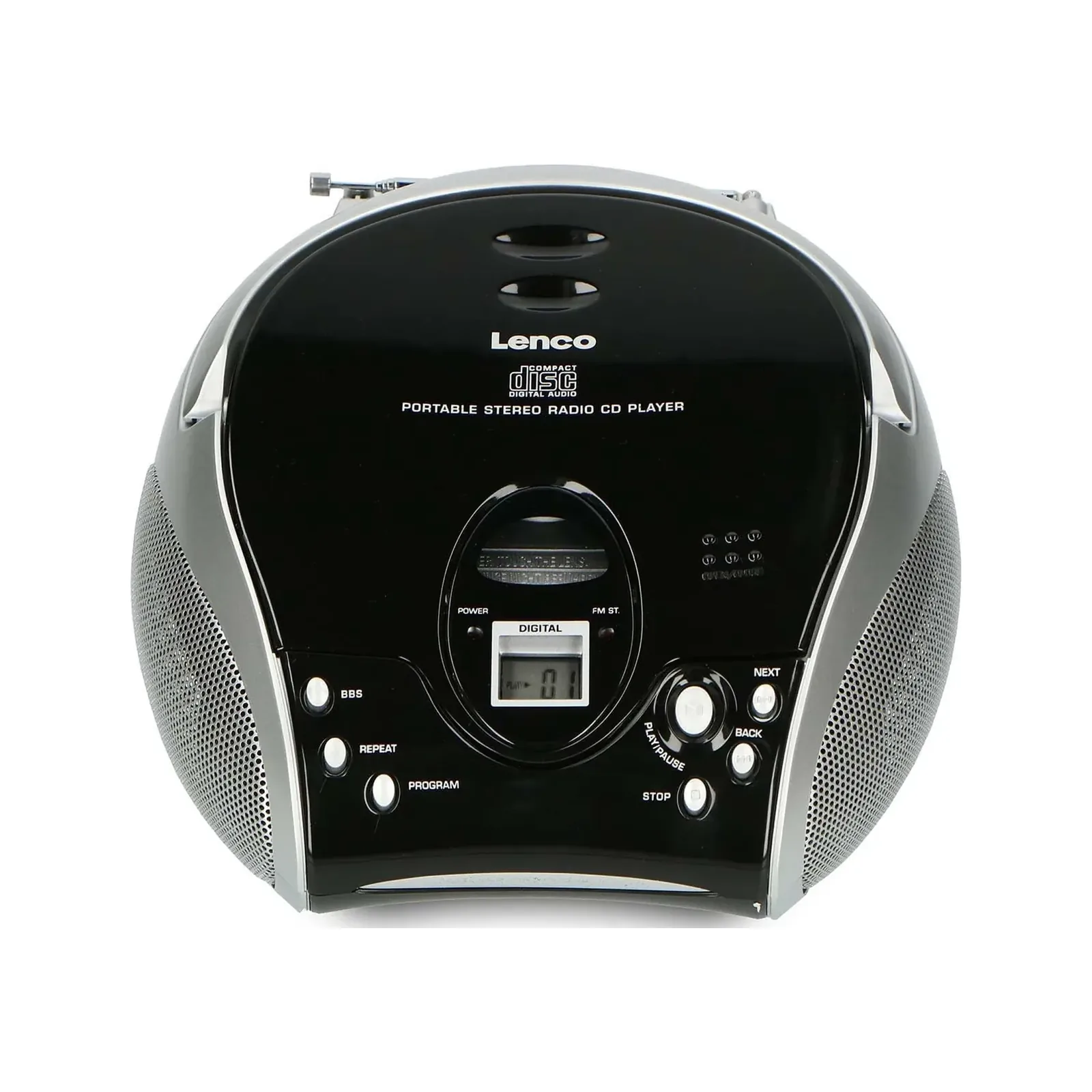 Lenco SCD-24 CD Çalar – Siyah/Gümüş