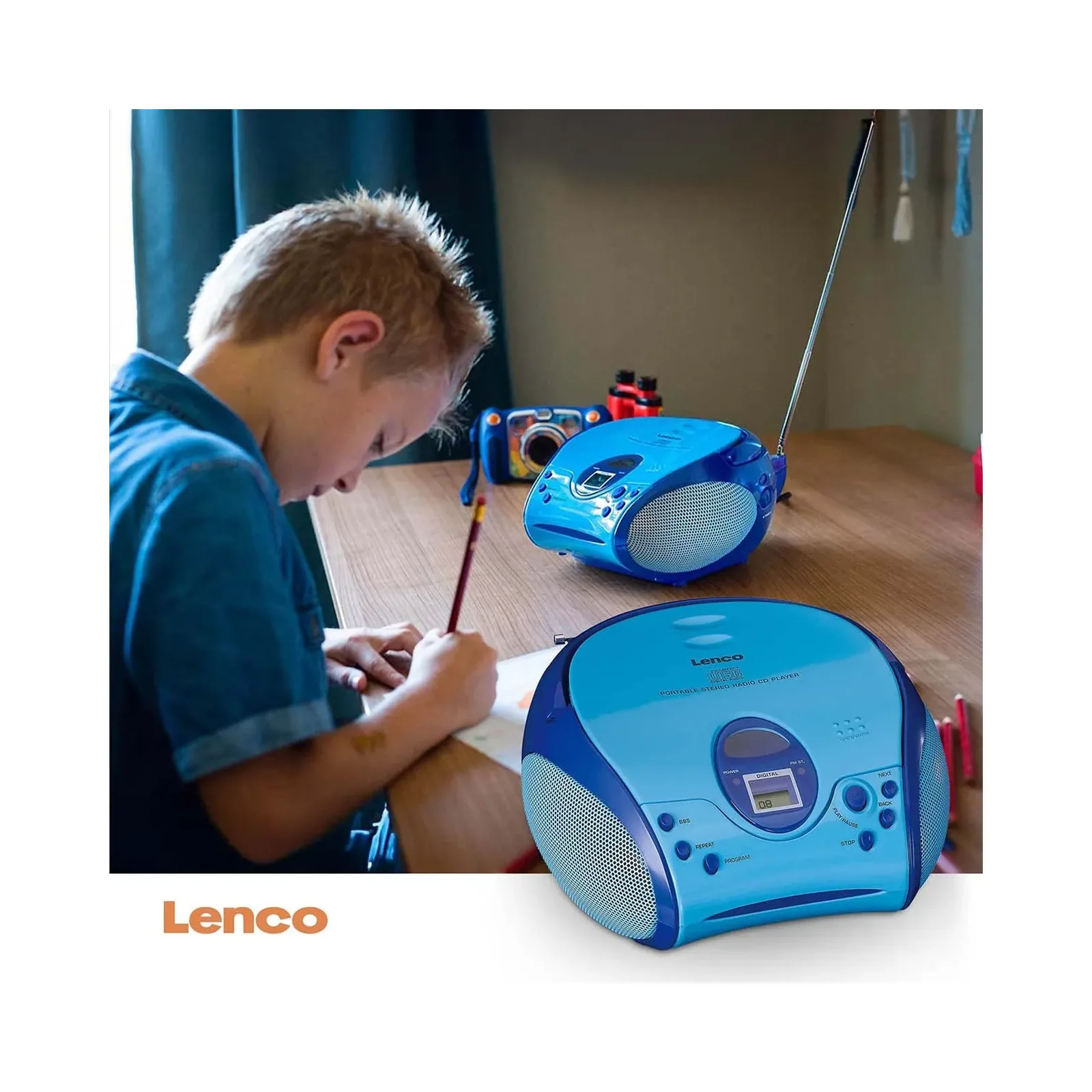 LENCO SCD-24BU kids - CD çalarlı taşınabilir stereo FM radyo
