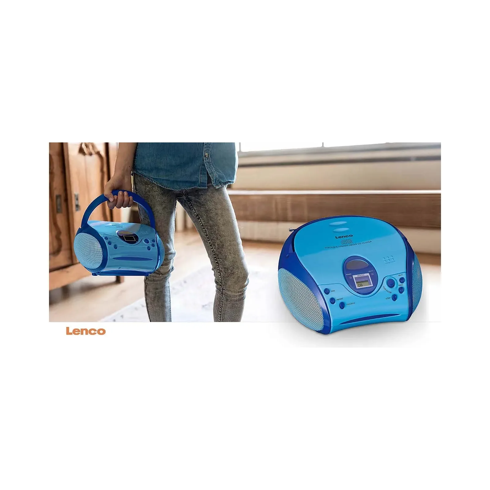 LENCO SCD-24BU kids - CD çalarlı taşınabilir stereo FM radyo
