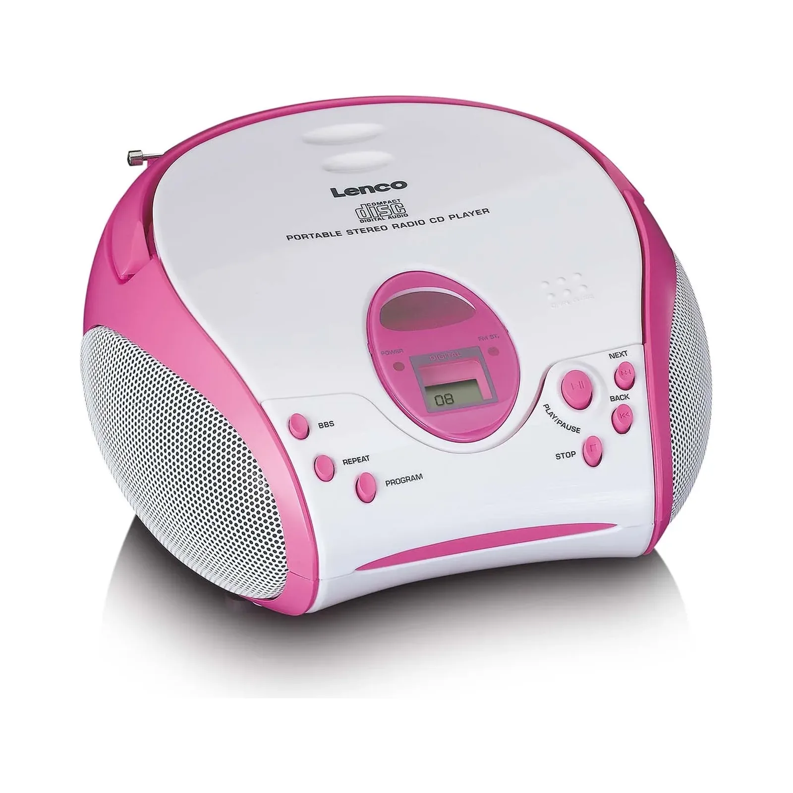 LENCO SCD-24PK kids - CD çalarlı taşınabilir stereo FM radyo