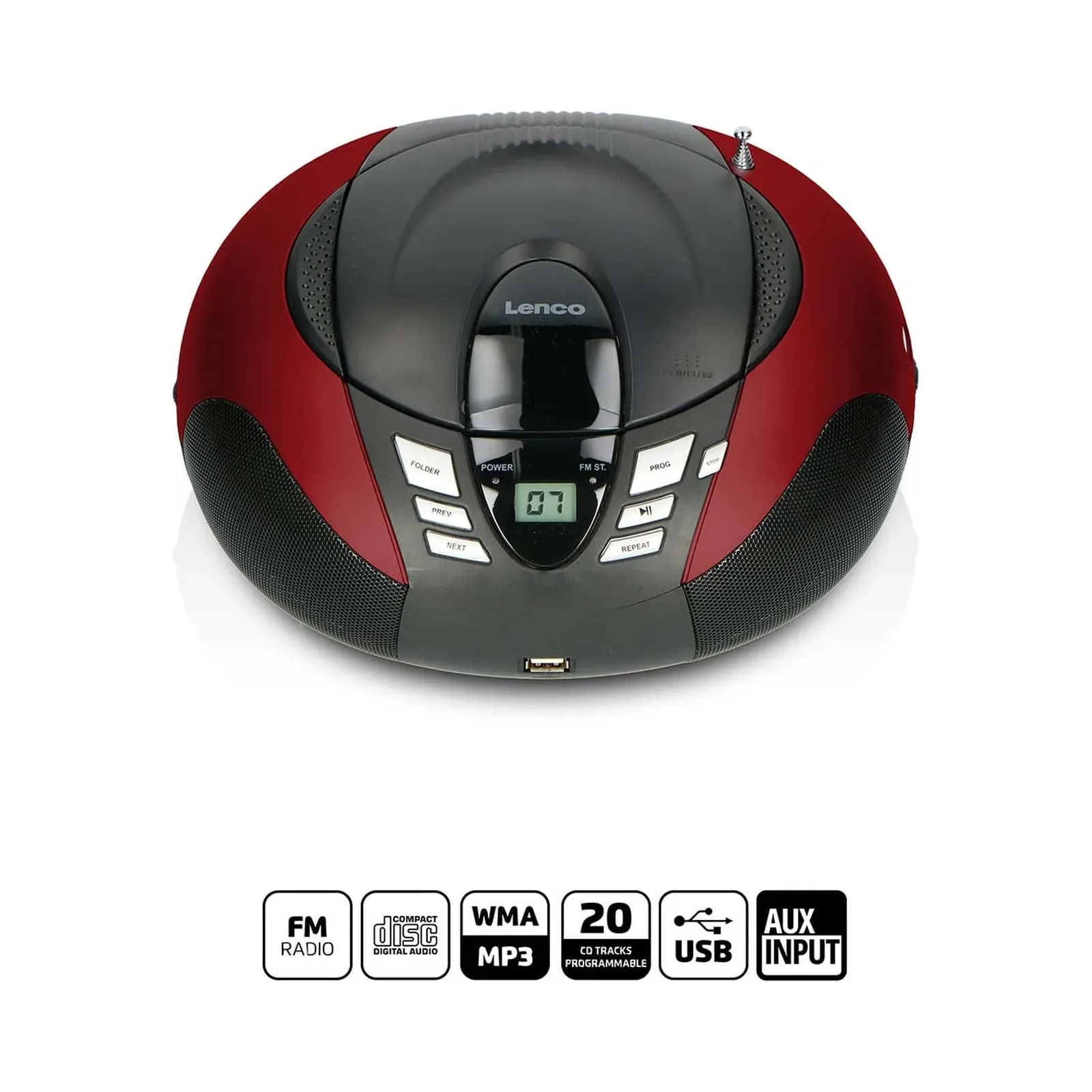 LENCO SCD-37 USB Mavi - Taşınabilir FM Radyo CD'si ve USB oynatıcı