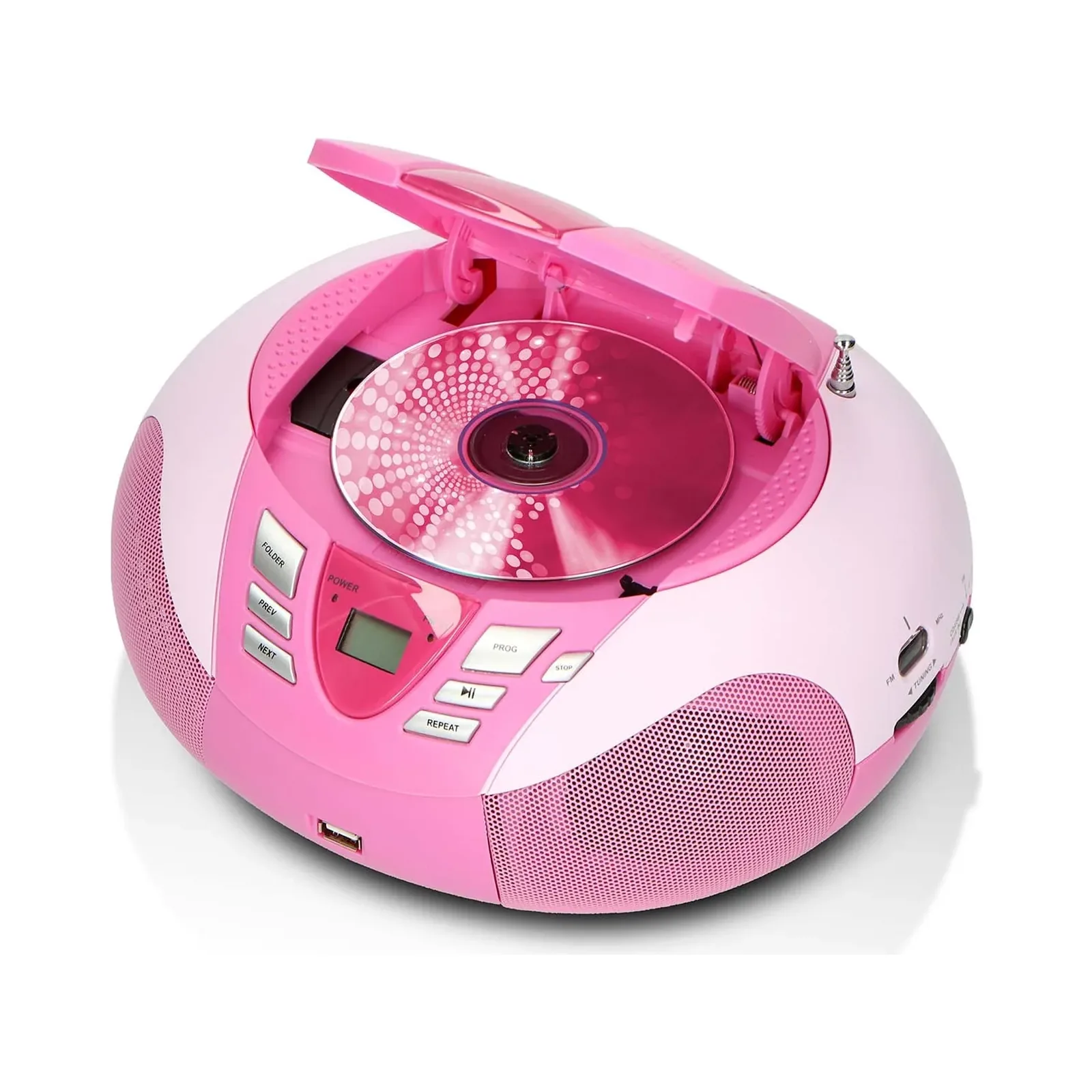 LENCO SCD-37 USB Pembe - Taşınabilir FM Radyo CD ve USB çalar
