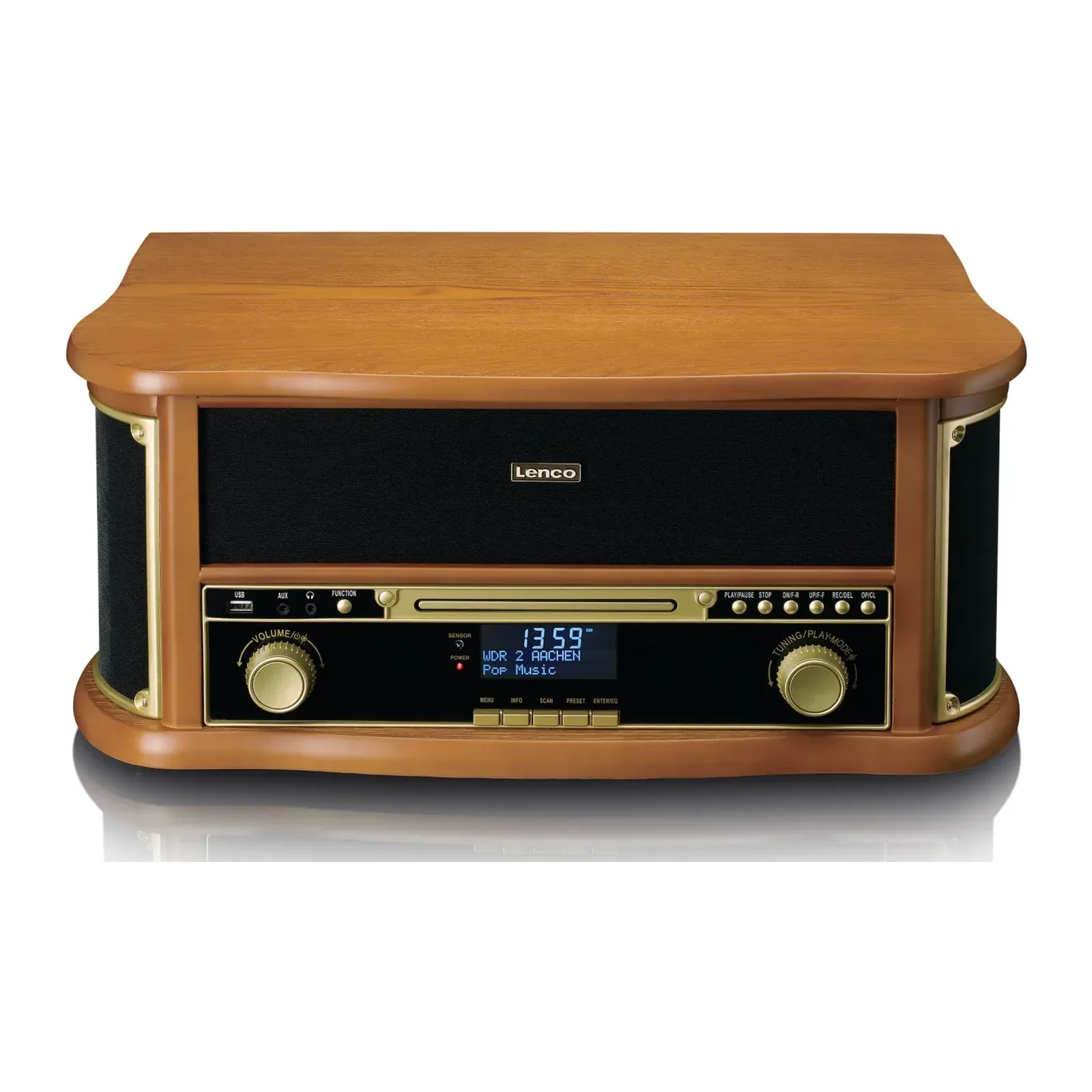 Lenco TCD-2571 Retro Bluetooth Plak Çalar – Ahşap