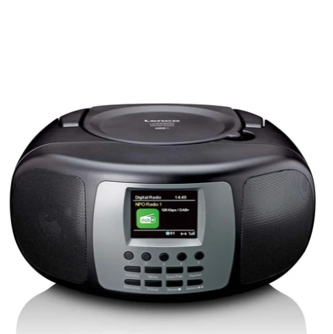 LENCO SCD-860BK - Taşınabilir DAB+/FM Radyo, Bluetooth®, CD Çalar ve Geniş LCD Renkli Ekran - Siyah