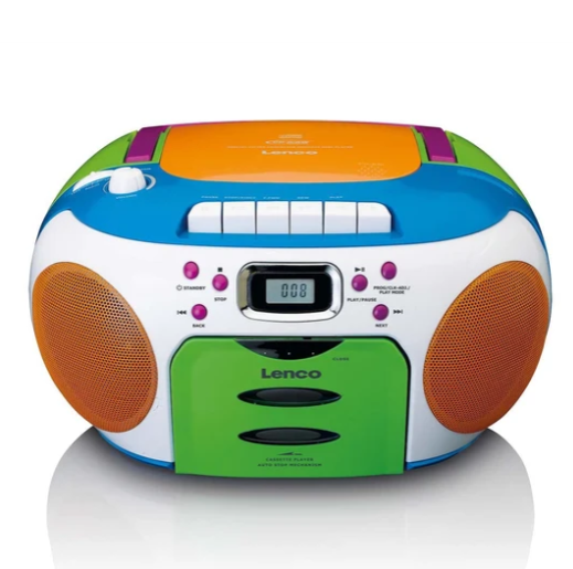 LENCO SCD-971 - Taşınabilir FM radyo CD/Kaset çalar - Çok renkli