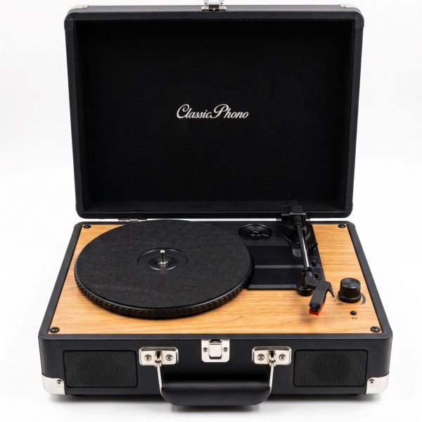 CLASSIC PHONO TT-20 -BK Hoparlörlü Bavul Tipi Pikap – SİYAH