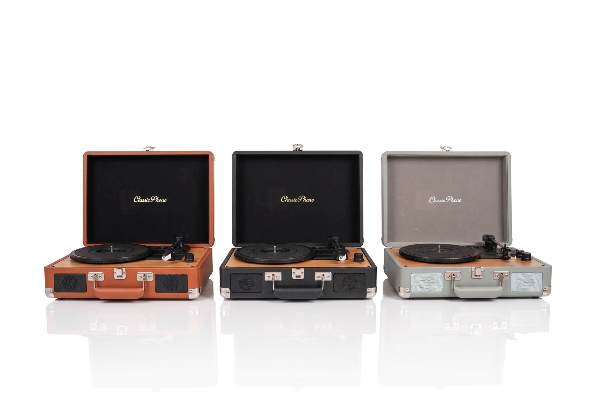 CLASSIC PHONO TT-20 -GY Hoparlörlü Bavul Tipi Pikap – GRI - Görsel 3