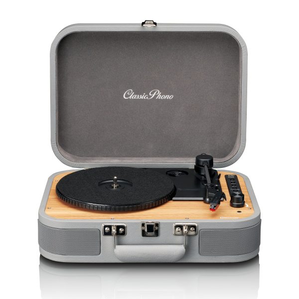 CLASSIC PHONO TT-116GY - Dahili hoparlörlü retro Bluetooth® pikap - Gri